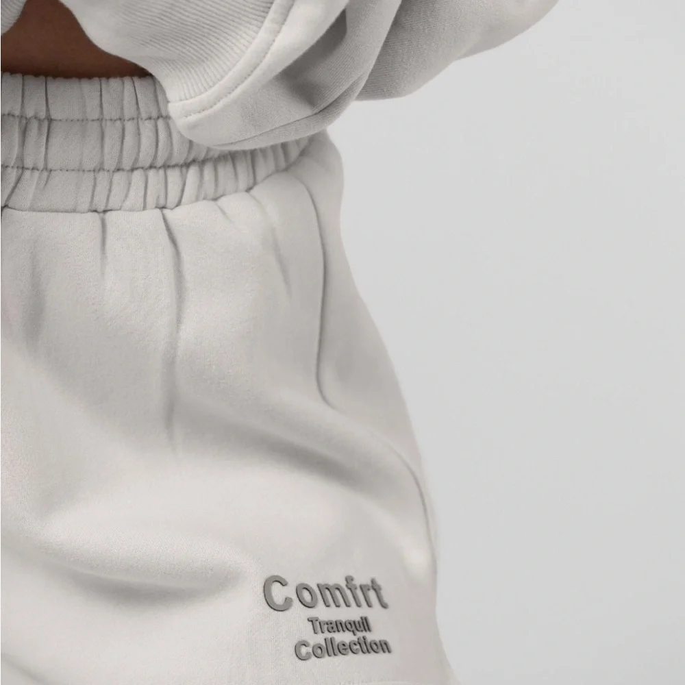 Comfrt Tranquil Collection Women's Cement Lounge Shorts - Picture 3 of 5